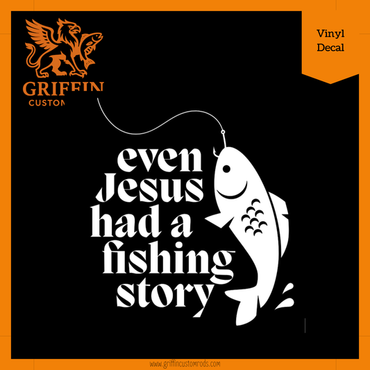 Jesus Fishing Story Vinyl Decal