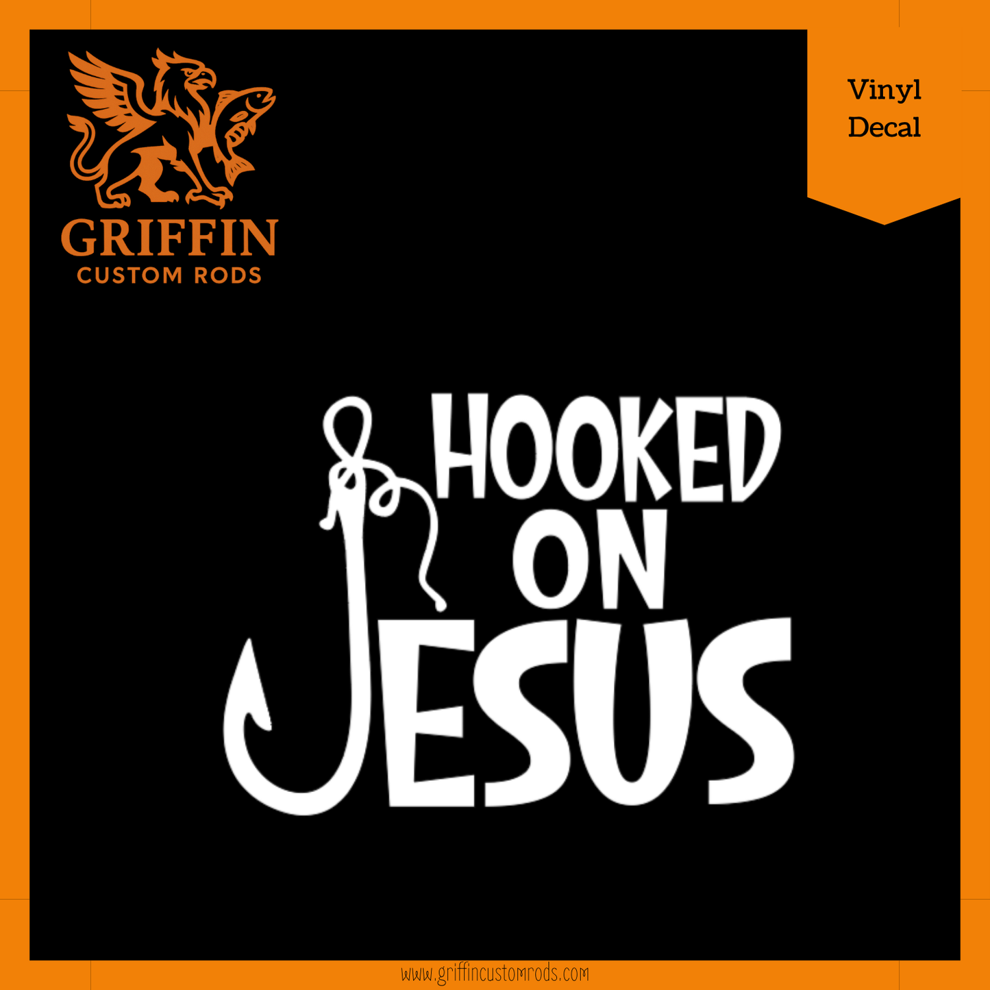 Hooked on Jesus Vinyl Decal