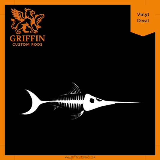 Skeleton Swordfish Vinyl Decal