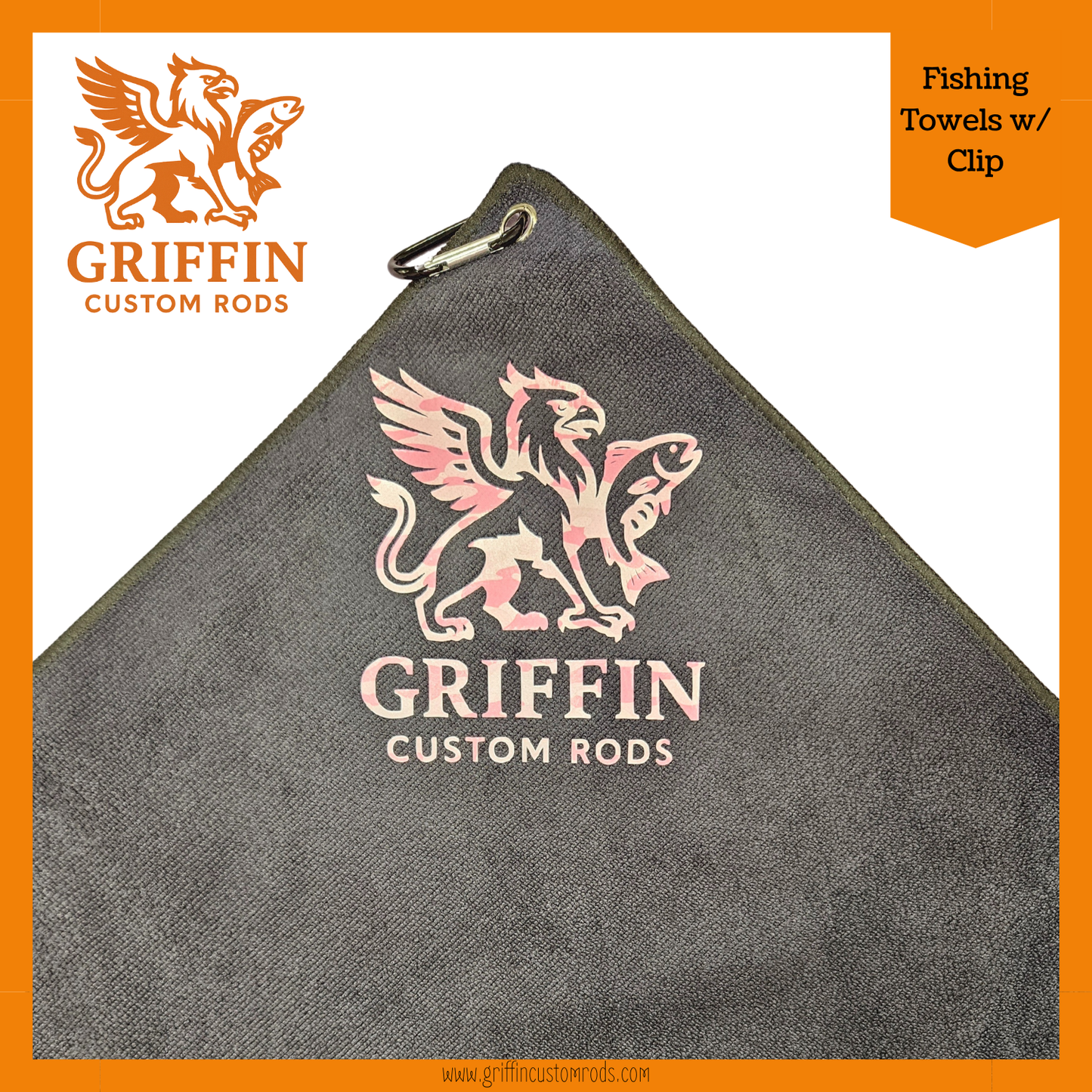 Branded Fishing Towel with Clip