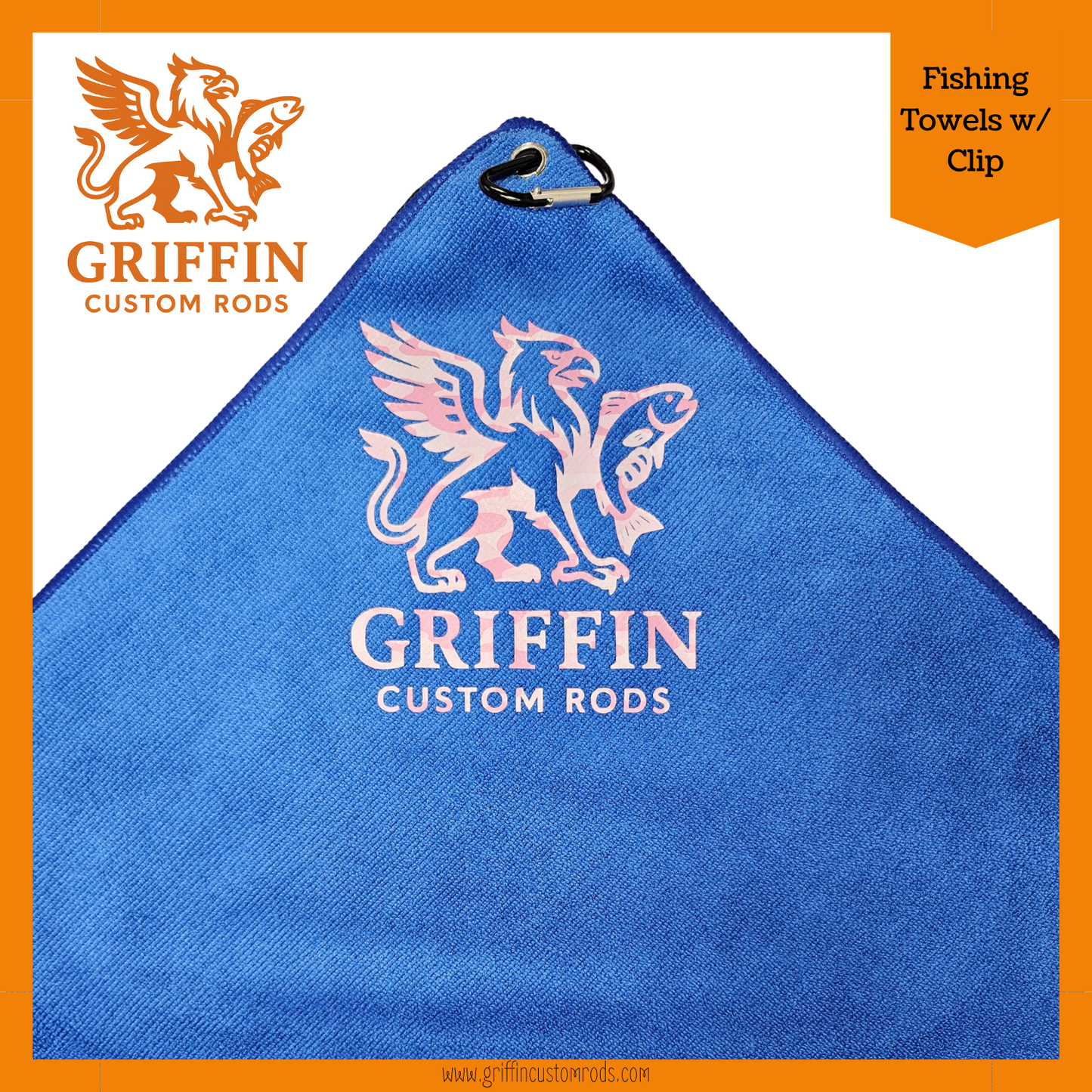 Branded Fishing Towel with Clip