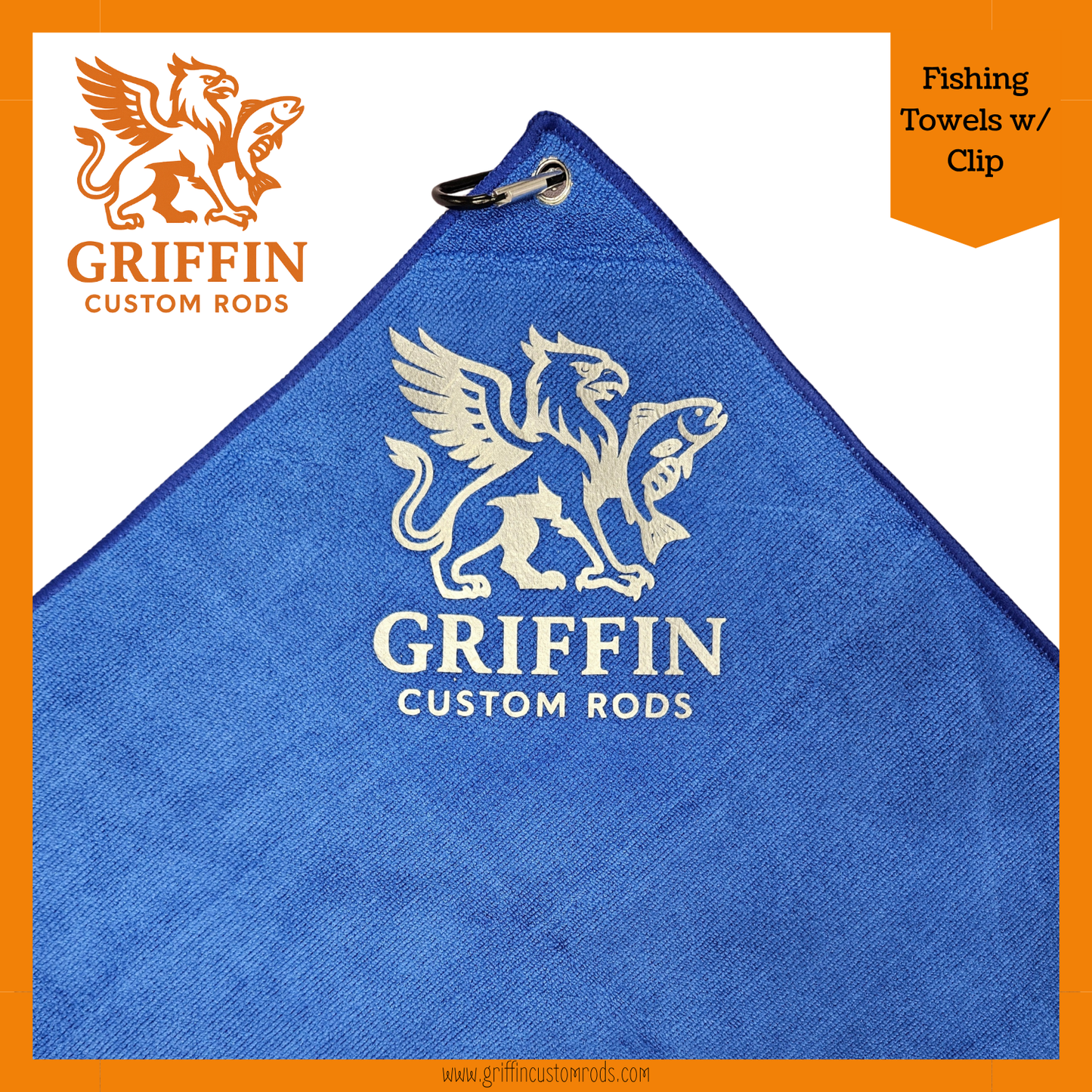Branded Fishing Towel with Clip