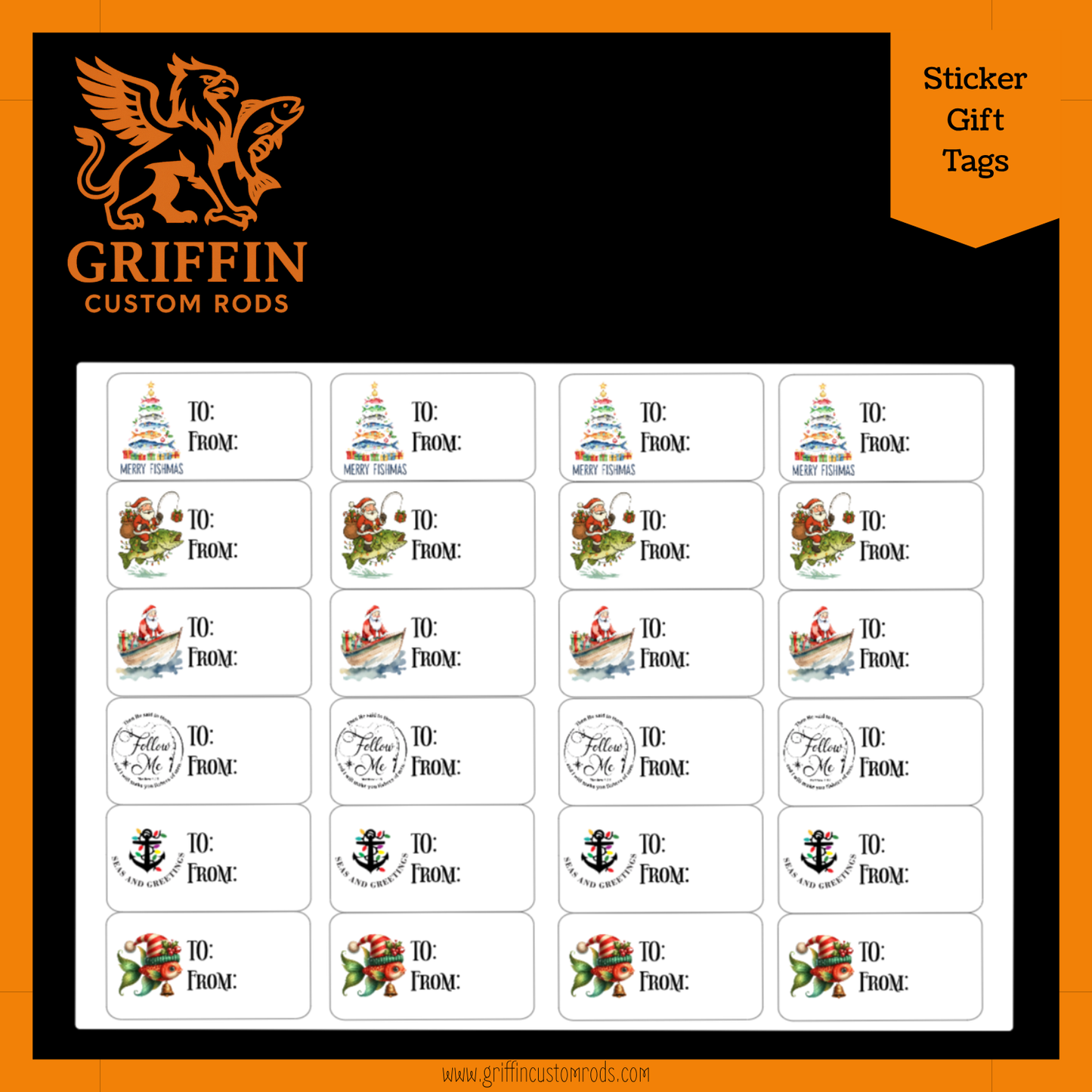 Christmas Gift Tag Sticker Set