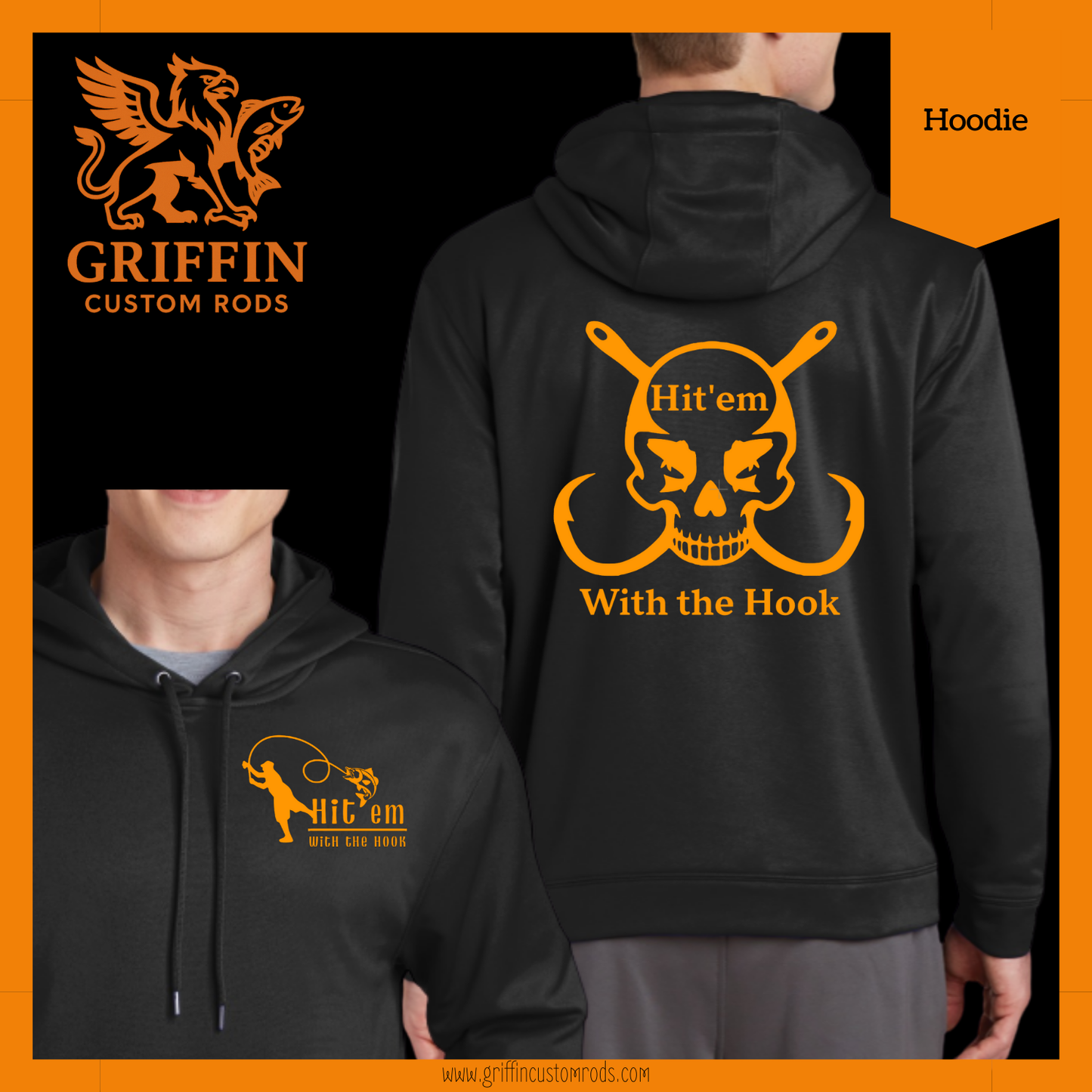 Branded Hooded Sweatshirts - Hit 'em With the Hook