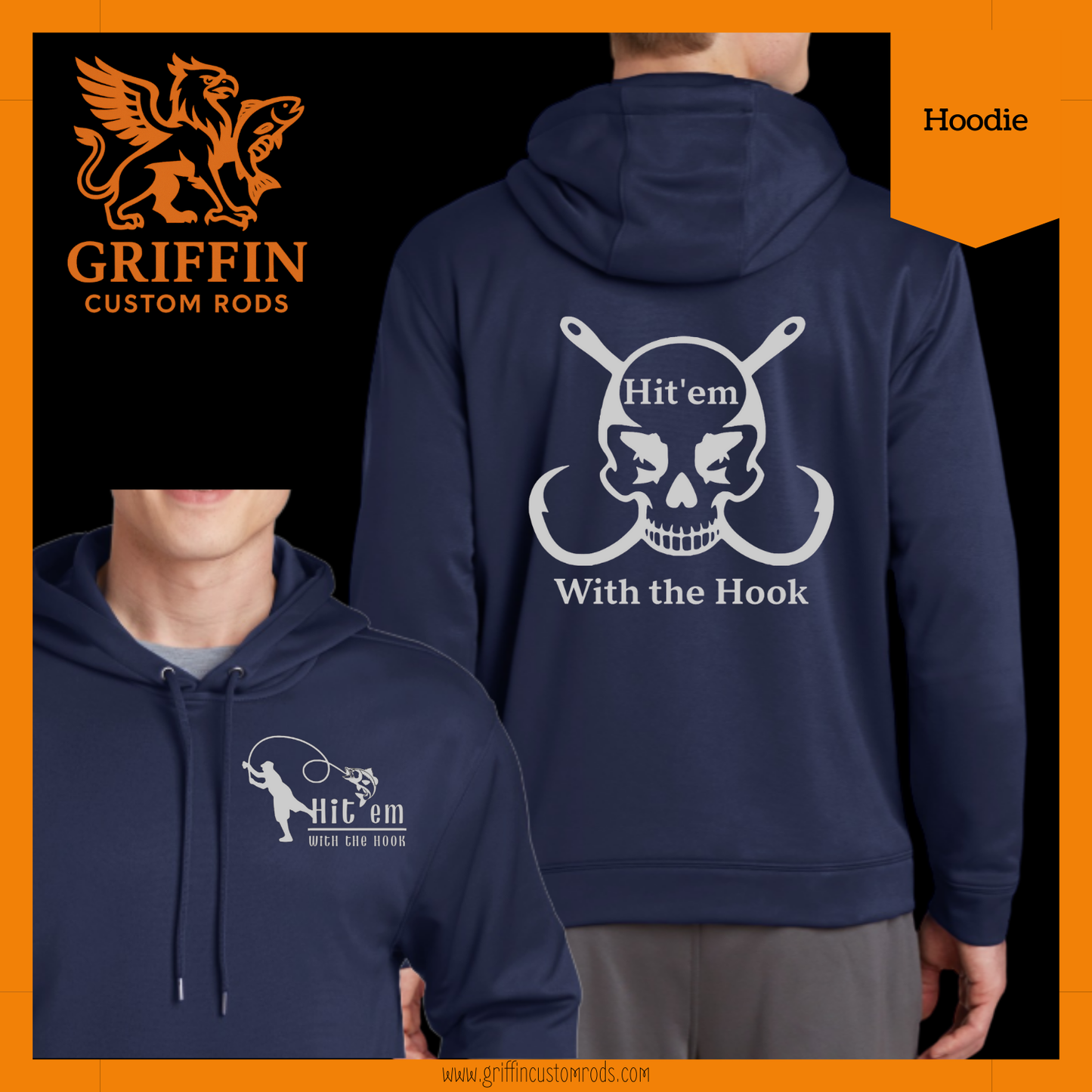 Branded Hooded Sweatshirts - Hit 'em With the Hook
