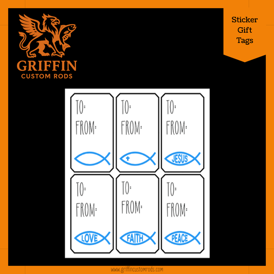 Jesus Fish Gift Tag Sticker Set