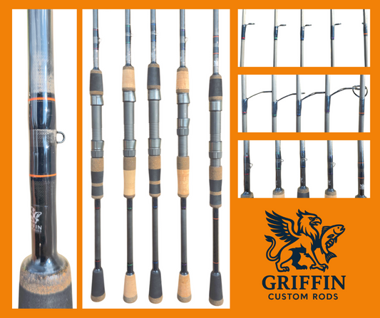 PreBuilt Spinning Rod (Orange)
