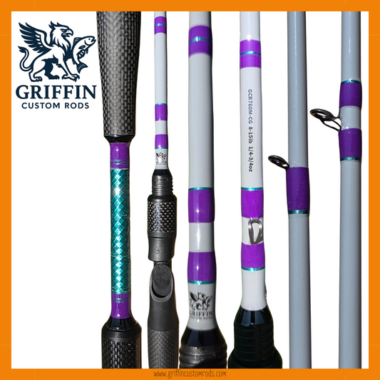 Prebuilt Rod - Casting - Purple/Teal & Dragon Scale