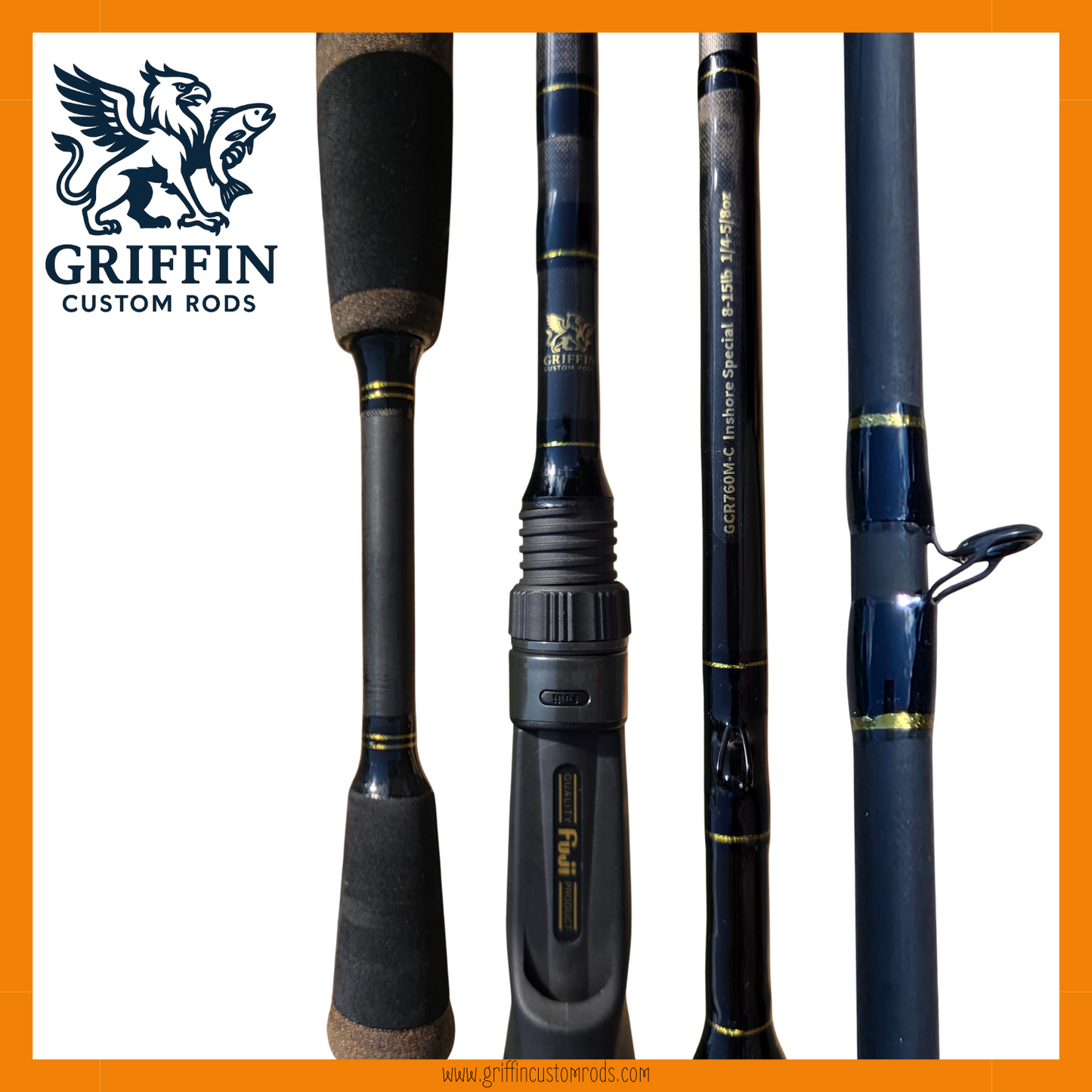 Prebuilt Casting Rod - Black and Gold
