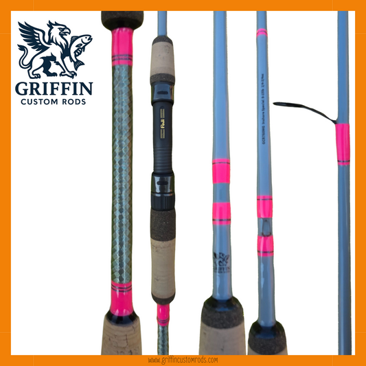 Prebuilt Spinning Rod - Pink/Multi