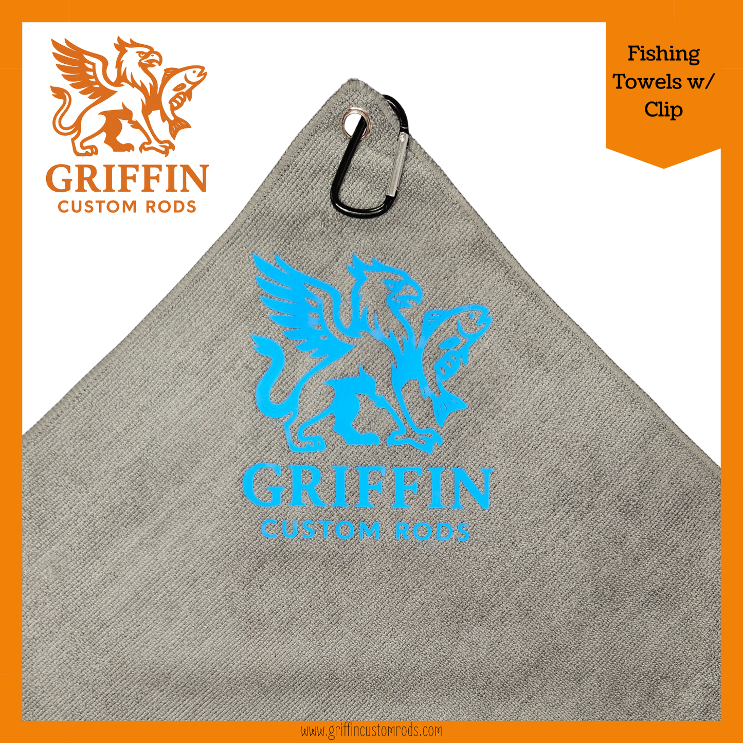 Branded Fishing Towel with Clip