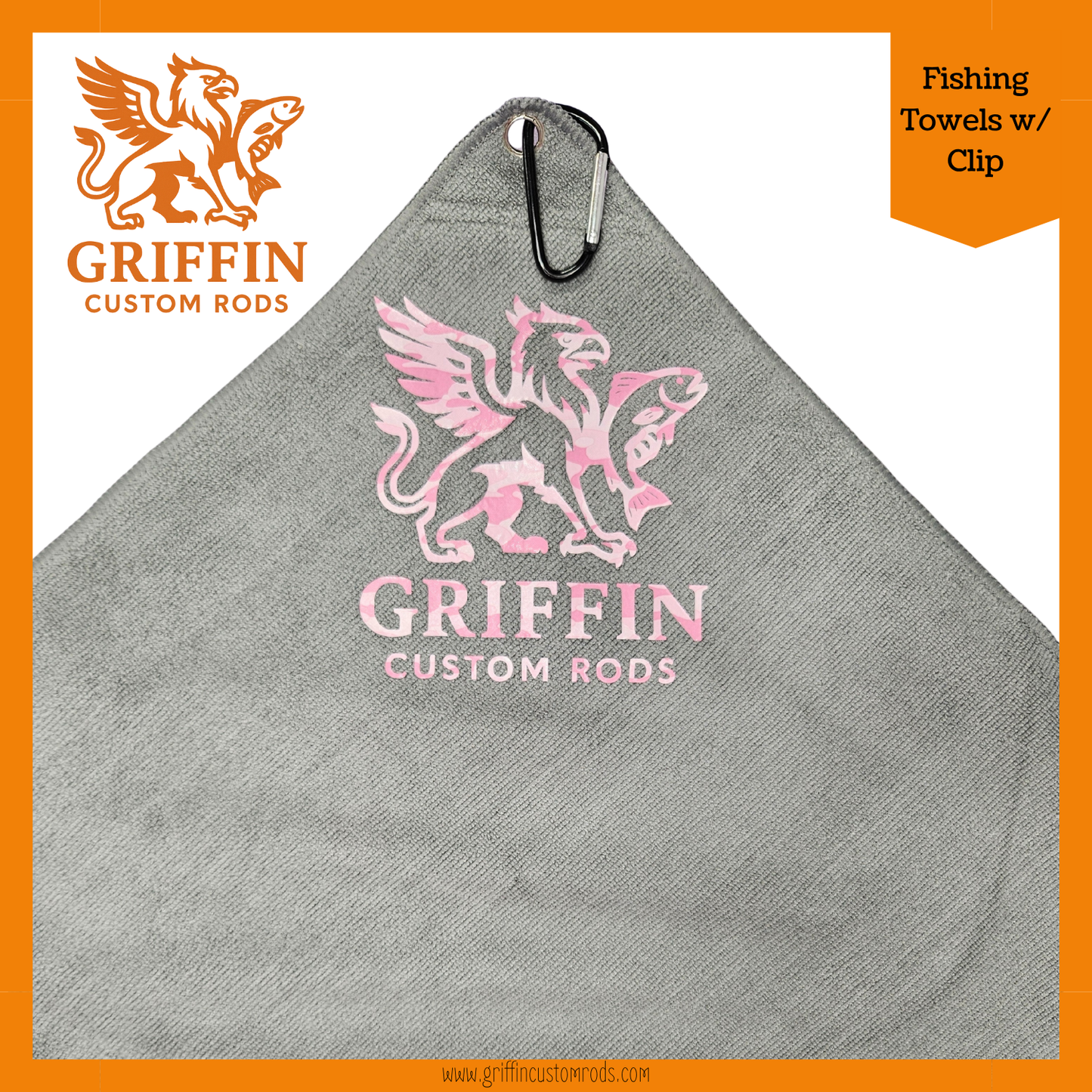 Branded Fishing Towel with Clip