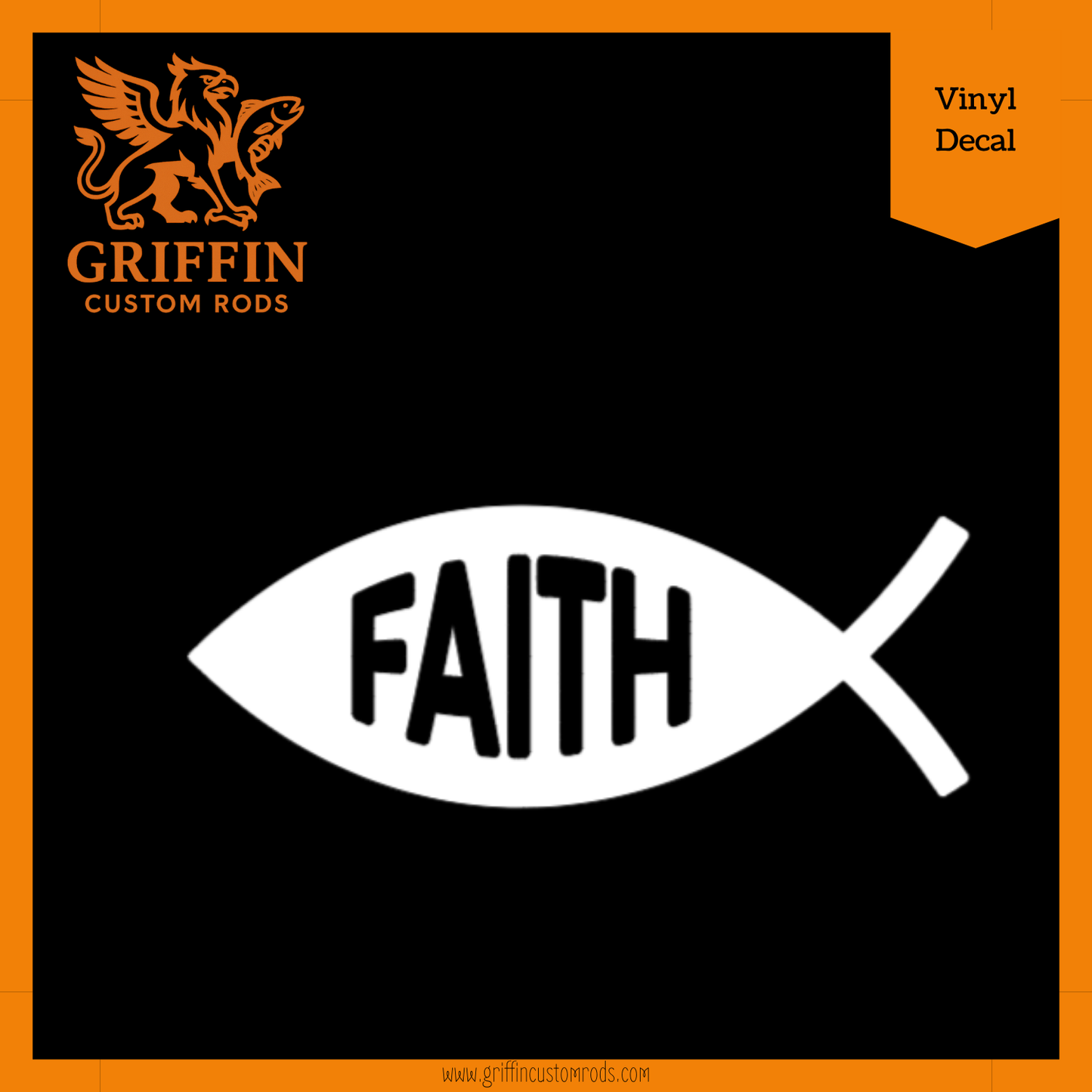Jesus Fish - Faith Vinyl Decal - Solid