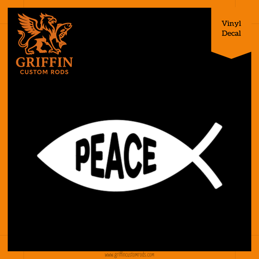 Jesus Fish - Peace Vinyl Decal - Solid