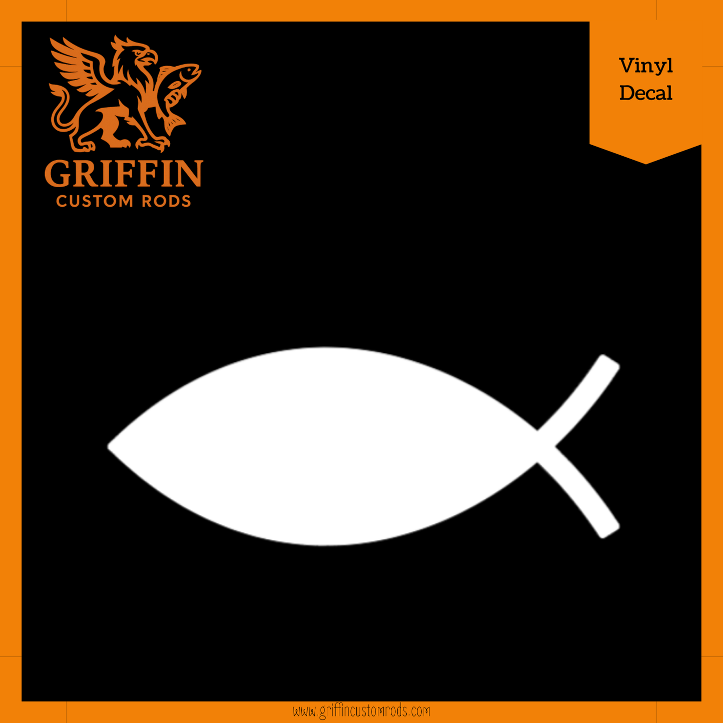 Jesus Fish - Vinyl Decal - Solid